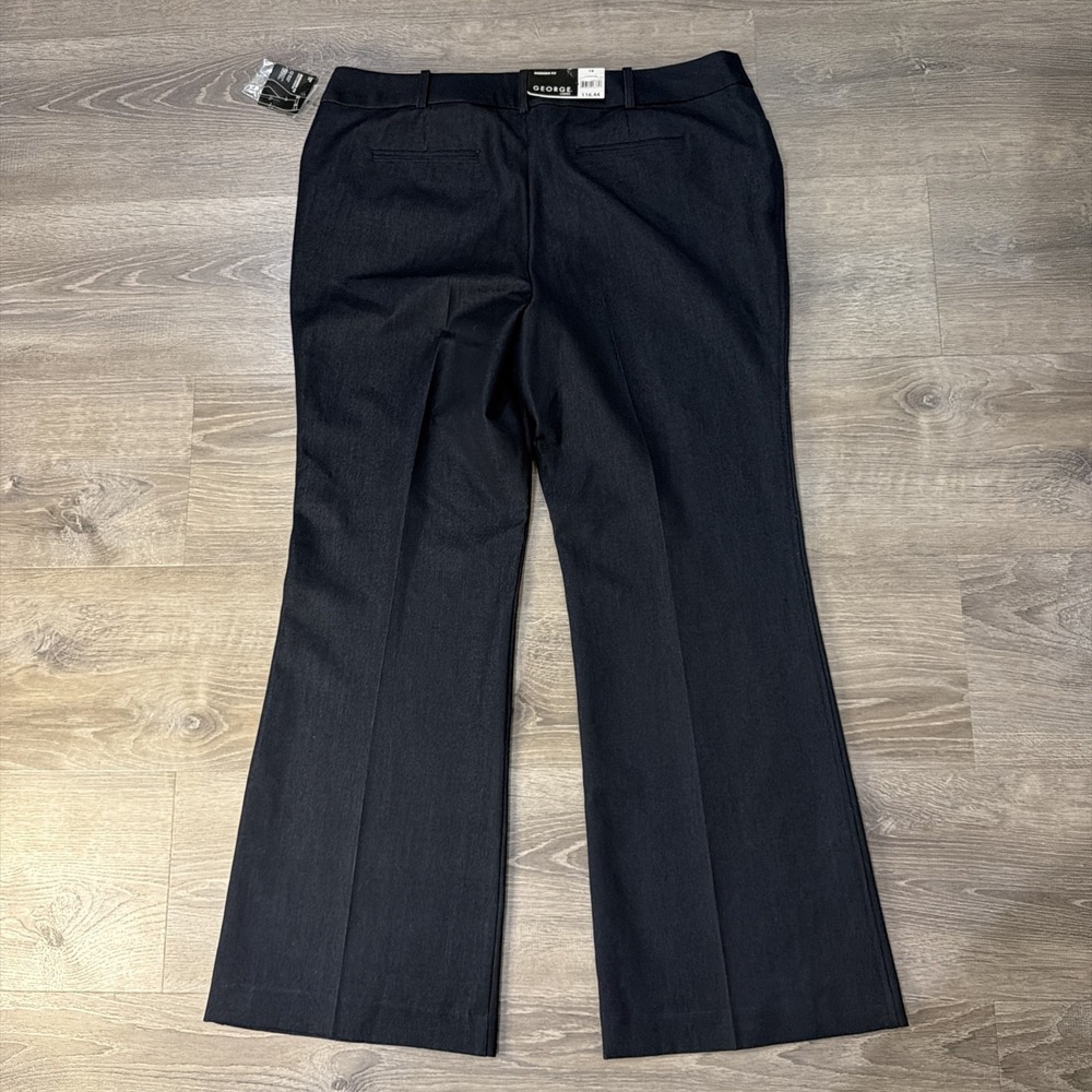 George Modern Fit Dress Pants Size 16 Dark Blue Woman's - Picture 2 of 9